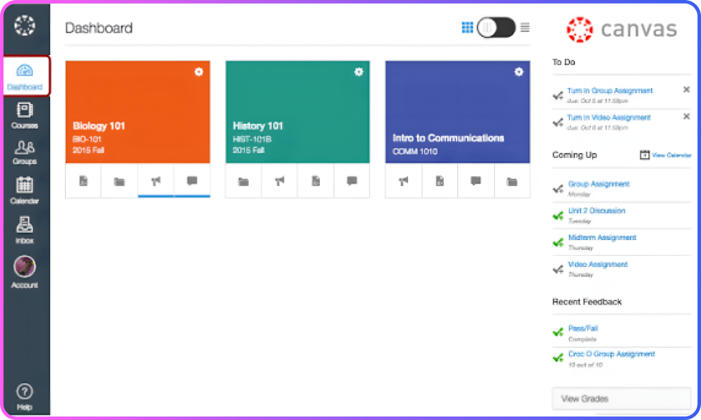 courses on canvas lms